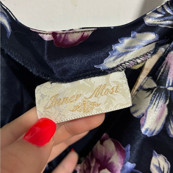 Inner Most Floral Navy Slip Dress Size M - Picture 2 of 4